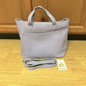 Portland leather goods medium crossbody tote wisteria unicorn